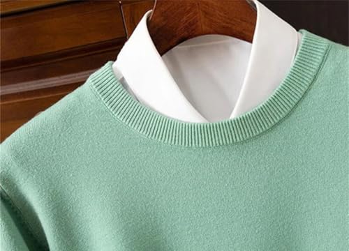 Men's Cashmere Sweater O-Neck Pullovers Knit Sweaters Winter Tops Long Sleeve Solid Jumpers4