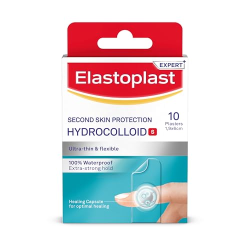Elastoplast Hydrocolloid Wound Plasters Small (10 Bandages) Completely Waterproof Plasters for Faster Healing Ultra Thin and Flexible for Second Skin Feel Extra Strong Hold