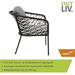 OUTLIV. Mali Gartenstuhl Aluminium Rope Anthrazit