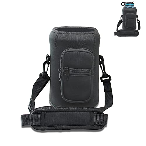 Orchidtent Neopren-isolierter Gallonen-Wasserflaschenhalter mit Schultergurt für 2,2 l / 3,9 l Wasserkannen / Sport-Trinktasche für den Außenbereich (schwarz, 2,2 l) Cover