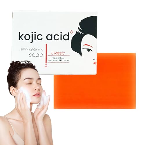 Skin Lightening Kojic Acid Soap,Lightening Soap,Natural Kojic Acid Soap,Jabón de Ácido Kójico,Jabón Turmerico de Ácido Kojic,Jabón hecho a mano,Para eliminar las manchas oscuras para aclarar la cara y