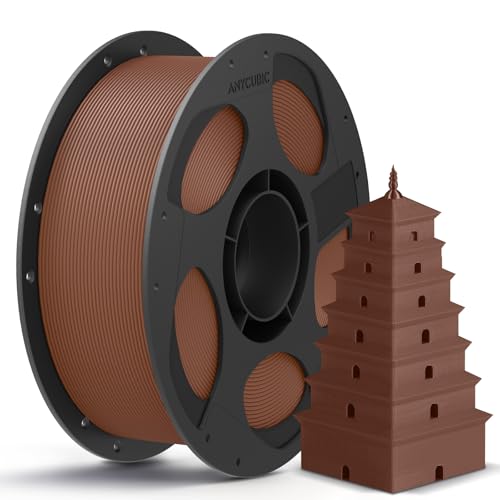 ANYCUBIC PLA Filament 1,75mm, Refill PLA und Spool Kit, 3D Drucker Filament PLA, Vakuumverpackung, Intelligente Identifikation, 1KG Bronze