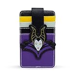 Buckle-Down Disney Wallet, Character Wallet ID Card Holder, Sleeping Beauty Villain Maleficent Face Multi Color, Vegan Leather
