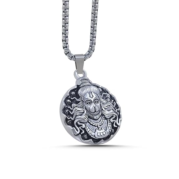 CRAFTWELL CW Mahabali Hanuman Oxidice chain Pendent men Women Religious Bajrangbali Locket Silver (B0DCJX4NN7) Amazon Price History, Amazon Price Tracker