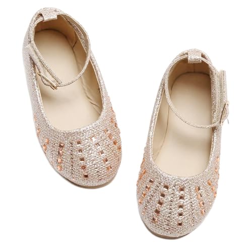 Image of GINFIVE Toddler Girls Dress Shoes Little Girls Mary Janes Ballerina Flats Shoes Toddler