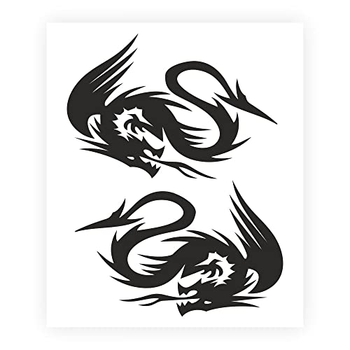 Adhésifs Prédécoupés pour Voitures Dragons, Noir