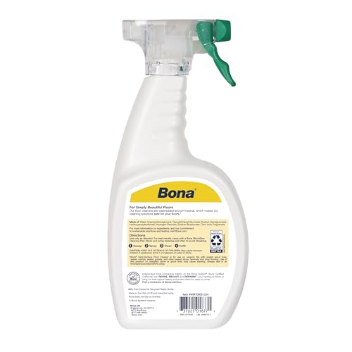 Image of Bona Multi-Surface Floor Cleaner Spray - 32 fl oz - Lemon Mint Scent - Refillable - Residue-Free Floor Cleaning Solution for Stone, Tile, Laminate, and Vinyl Floors