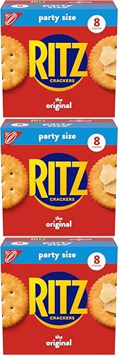 Image of RITZ Original Crackers, Snacks for Kids and Adults, Lunch Snacks, Party Size, 27.4 oz (Pack of 3)