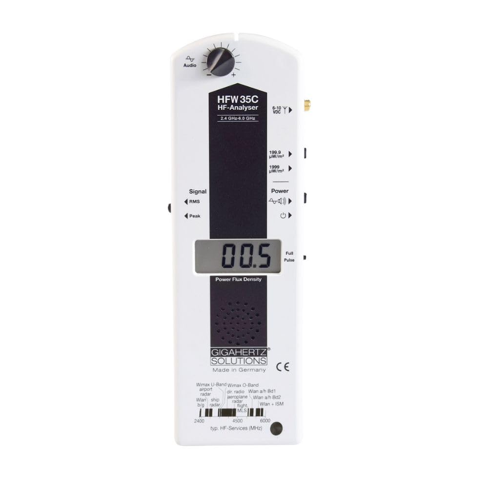 Gigahertz Solutions HFW35C Hochfrequenz Elektrosmog Messgerät LogPer-Antenne 2,4-6 GHz 4G/5G/WIFI Detektor
