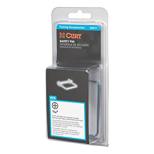Image of CURT 25011 Trailer Coupler Pin, 5 /16-Inch Diameter x 3-Inch Long (Pack of 2)