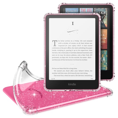 Custodia Protettiva Compatibile con 7 Kindle Paperwhite 2024 12 ª Generazione e Colorsoft Signature Edition 2024 di Guscio Posteriore Morbido Trasparente tpu Glitter Chiaro