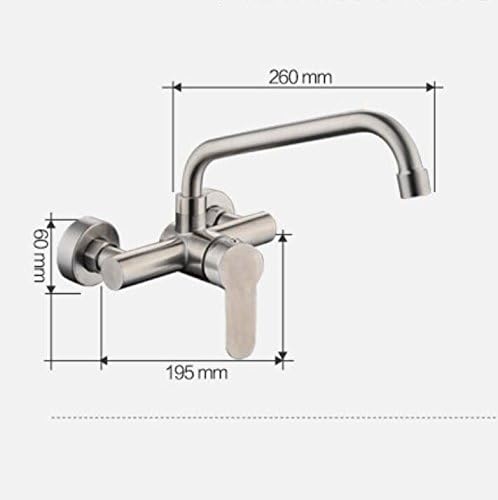 Wall Type hot and Cold Water Faucet 304 Stainless Steel wash Basin, Kitchen Sink, Faucet, Laundry Pool Balcony, General tap