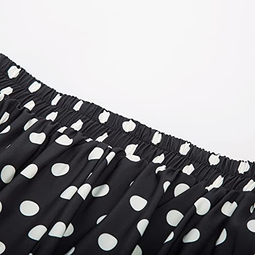 Image of Belle Poque Women's Midi Pleated A-Line Skirts Pockets
