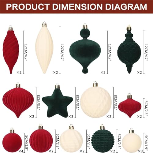 Décorations de Noël Velutinous en plastique solide au design premium unique - 4
