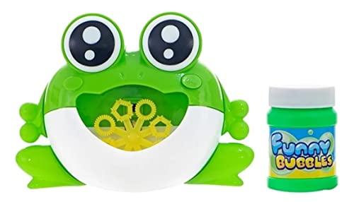 MAQUINA DE FAZER BOLHAS LANÇA BOLHAS DE SABAÃO INFANTIL COM LUZ E SOM (SAPO)