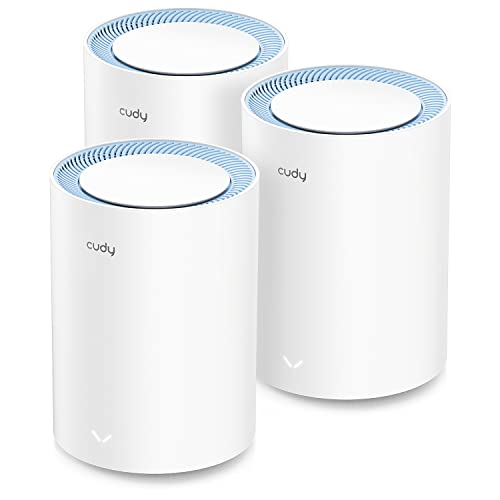 Cudy AC1200 Sistema WiFi a rete per tutta la casa, Router WiFi a doppia banda AC1200, Range Extender, VPN, IPv6, DDNS, M1200 confezione da 3