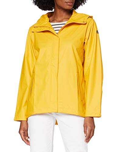 Helly Hansen Women's Moss Hooded Fully Waterproof Windproof Raincoat Jacket, 344 Essential Yellow, Large