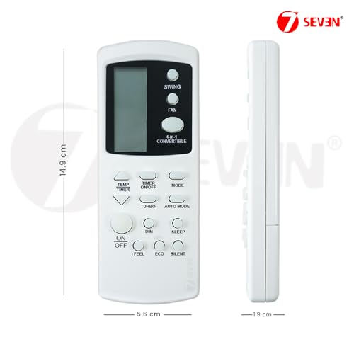 Image of 7SEVEN Compatible with Motorola AC Remote Control Model 210E Suitable for 1 1.5 2 Ton Split and Window Air Conditioner - Match Each Key by Key Exactly with Existing AC Remote Function