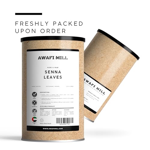AWAFI MILL Senna Leaf Dry (Sana Makki) - Raw, Vegan, Non-GMO, Gluten-Free | Premium Quality Cassia angustifolia from India - 100 g | 3.5 Oz