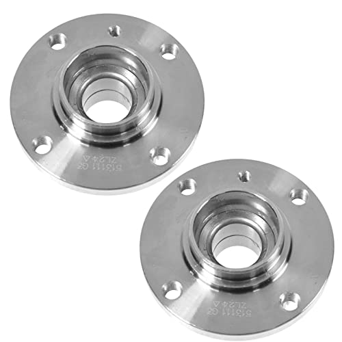 Image of TRQ 2 Piece Front Wheel Bearing & Hub Assembly Set Compatible with 1984-1991 BMW 318i 1991 318is 1986-1988 325 1984-1987 325e 1986-1987 325es 1987-1991 325i 325is 1988-1991 325iX