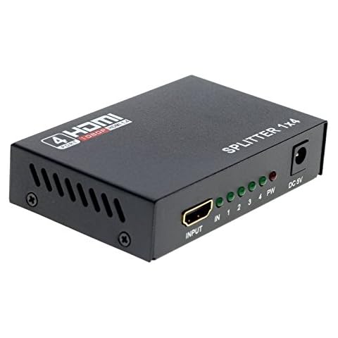 New HDMI1 In 4 Out 1*4 1x4 Full HD 1080P HDMI 1.4 Splitter with Switcher Converter Support 3D Digital Audio Format Cover