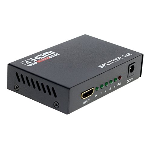 Optimal Shop Hdmi Splitter 1 In 4 Out 4 Port 1X4 Full Hd 1080P Hdmi 1.4 Splitter With Switcher Converter Support 3D 2K 4K Digital Audio Format #TOP25