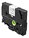 Brother HSe231E ~1/2in (11.2mm) Black on White Heat Shrink Tube, 3:1 Electrical Shrink Wrap Labeling Tape for AWG 8-18, 4.9 ft (1.5m) Cassette for P-Touch Industrial Heat Shrink Label Printers