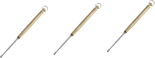 3 unidades de cucharas de aleación de titanio para tapones para los oídos para limpiadores de oídos, accesorios de limpieza, herramientas de acero