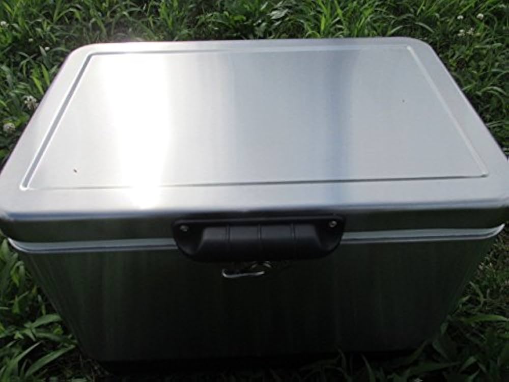 ★ステンレスクーラーボックス★29L★ミドルSIZE★スチールベルトクーラー★ ステンレスクーラーボックス29L ドミノサーフ スチールベルト