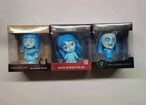 3 個セット ホラーミニボブルヘッドザナン エクソシスト &amp; アナベルカルチャーフライ -