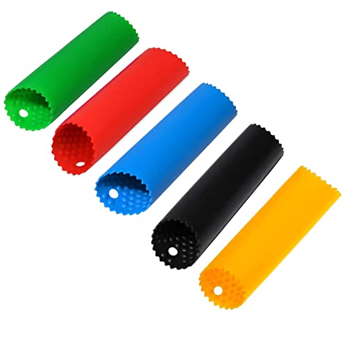 5 Pcs Skin Remover Roller Silikon-Knoblauchschäler, Hautentferner-Rolle Knoblauch-Roller-Schälrohr...