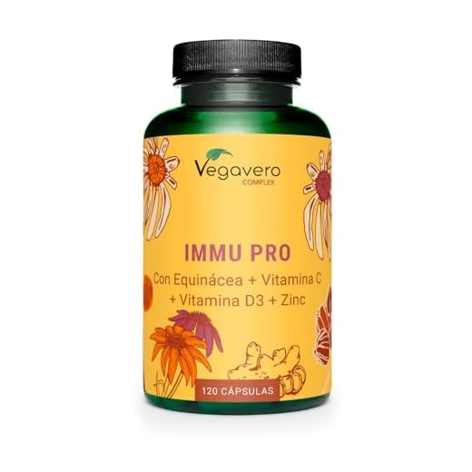 Immu Pro Complex Vegavero® | 100% Vegetal | Equinácea + Vitamina C + Jengibre + Vitamina D3 + Zinc + Selenio | Suplemento Para Sistema Inmunitario* | 120 Cápsulas | Sin Aditivos Artificiales