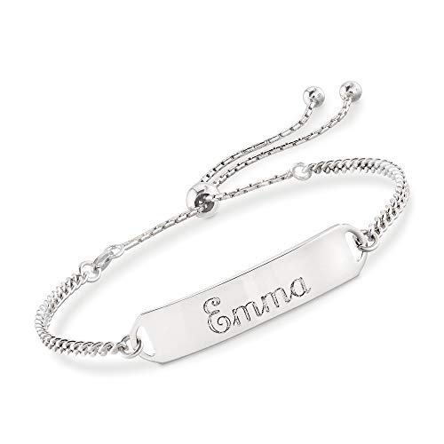 Ross-Simons Italian Sterling Silver Personalized Id Bolo Bracelet