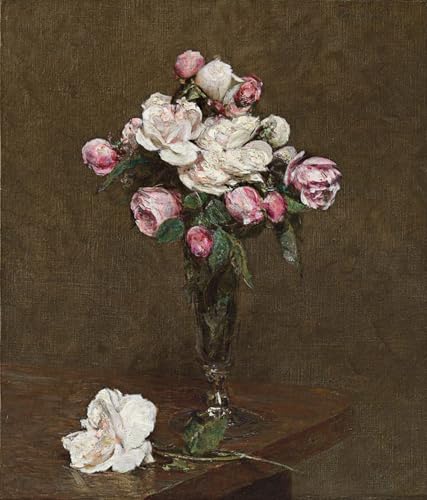 Cuadro de rosas y flores de Fantin-Latour para inspirar elegancia y serenidad en tu entorno