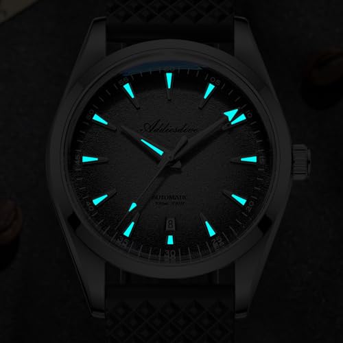 Image of ADDIESDIVE Mens Watch Automatic NH35 /8215 200M Luminous Easy to Read Dial Wrist Watch Minimalist Fashion Simple Watch Analog Date with Leather Strap and Bracelet