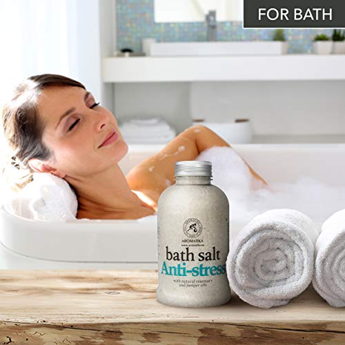 De-Stress Bath Salt 21.16 Oz w/Natural Rosemary & Juniper Oils - Natural Bath Sea Salts 600g - Best for Good Sleep - Relaxing - Calming - Body Care - Beauty - Aromatherapy - Image 6