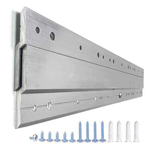 Image of Heavy Duty French Cleat Hanger 17-3 /4 inch - Z Bar Hanger Wall Mounting Brackets,French Cleat Picture Hanger French Cleat Wall Mount for Hanging Frame,Mirror,Whiteboard,Float Cabinet Shelf,Decor