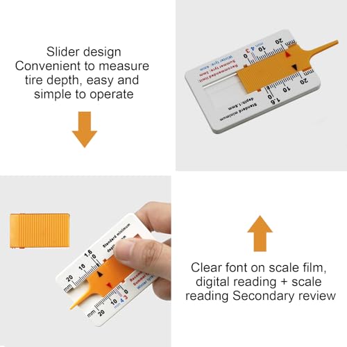 8 Stück Profiltiefenmesser für Reifen 0-20 mm, Reifenprofiltiefenmesser, Reifenprofilmesser, Profiltiefenmesser, Tragbar Reifen Profiltiefenmesser, Reifenprofiltiefenmesser Digital