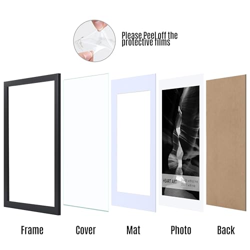 Heart Art 24X36 Poster Frame In Black,Display Pictures 20X30 With Mat Or 24 X 36 Posters Without Mat,Gallery Frame For Wall Mounting,2 Pack thumb #4