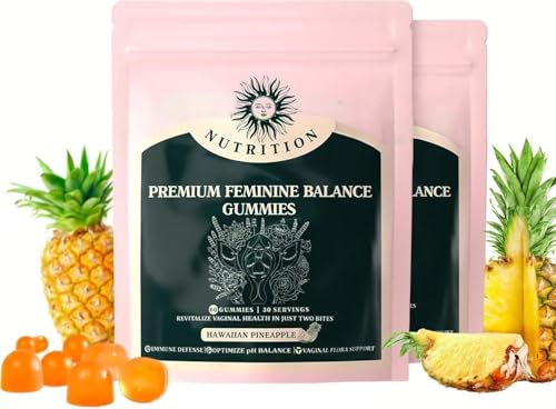2-PACK Vegetarian Vitamin Gummis für Frauen mit Probiotika & Präbiotika - Suppléments alimentaires - Sans sucre, Sans gluten - Goût naturel d'ananase (2 x 60 pièces)