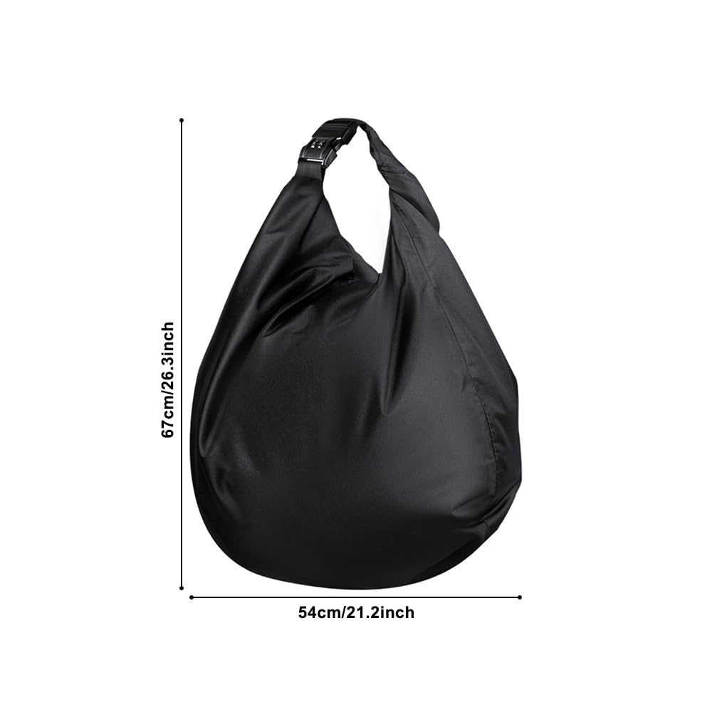 MiOYOOW Borsa da sella per moto, impermeabile, pieghevole, con blocco password ispessito, per caschi da moto, bagagli da viaggio