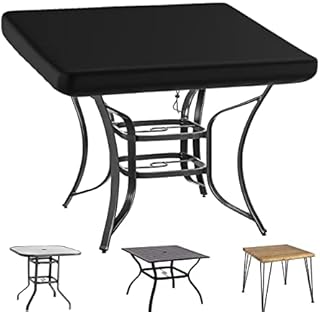 Garden Table Covers square,Patio Table Top Cover for Outdoor Garden Furniture Cover, Fitted square Table Cloth, Waterproof Tablecloth, Wipe Clean Table Cover for Outdoor/Indoor Use(43"L x43"W x6.3"H)