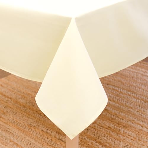 Encasa XO Dining Table Cover | 56"x120" Cotton Canvas Rectangular Tablecloth | Machine Washable, Natural Table Cloth for Indoor & Outdoor Dining, Durable, Easy-Care | Suitable for Any Occasion by Encasa XO - Used condition - US$28.23