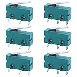 Antrader 6PCS KW4-3Z-3 Micro Switch KW4 Limit Switch 3pin 5A 125V Hinge Lever DC N/O N/C Switches...