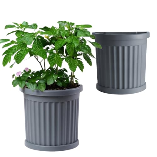 GarPet 2er Set Pflanzkübel Halbrund direkt an der Wand Pflanzkübel...