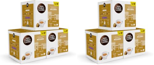 NESCAFÉ Dolce Gusto Café Espresso Milano - 3 packs 14 cápsulas - Total 42 cápsulas (Paquete de 2)