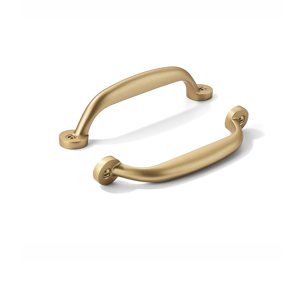 KHTUMEWARE-80338 Polished Gold Cabinet Pulls CTC 4 in (102 mm) 10-Pack