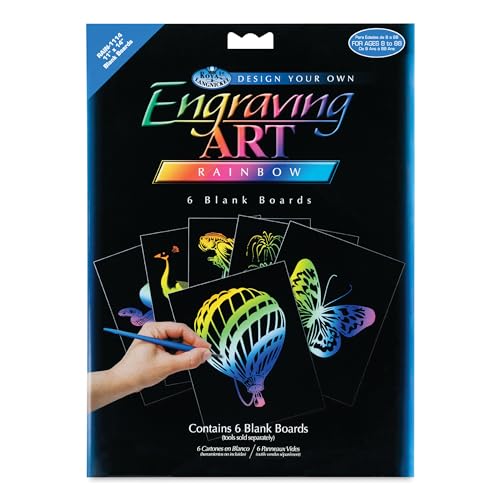Royal & Langnickel Engraving Art Rainbow 11 x 14 inch Blank Board (Pack of 6)