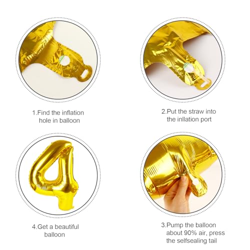 40 Inch Number Balloons, Gold Balloons for Birthday Party Decoration, Foil Number 0 Ballon for 0, 10, 20, 100, 2026 Celebration, Birthday, Baby Shower, Anniversary Decor - Image 7