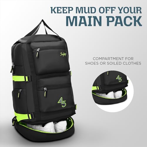 Image of Skybags Ridge V2 45L Weekender Backpack | Premium Polyester | 17-Inch Laptop & Shoe Compartment | Front Access Pockets with Raincover | Travel, Casual & Outdoor Backpack for Men & Women